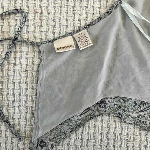 Vintage Silk Tie Back Halter Top - Picture 4 of 8